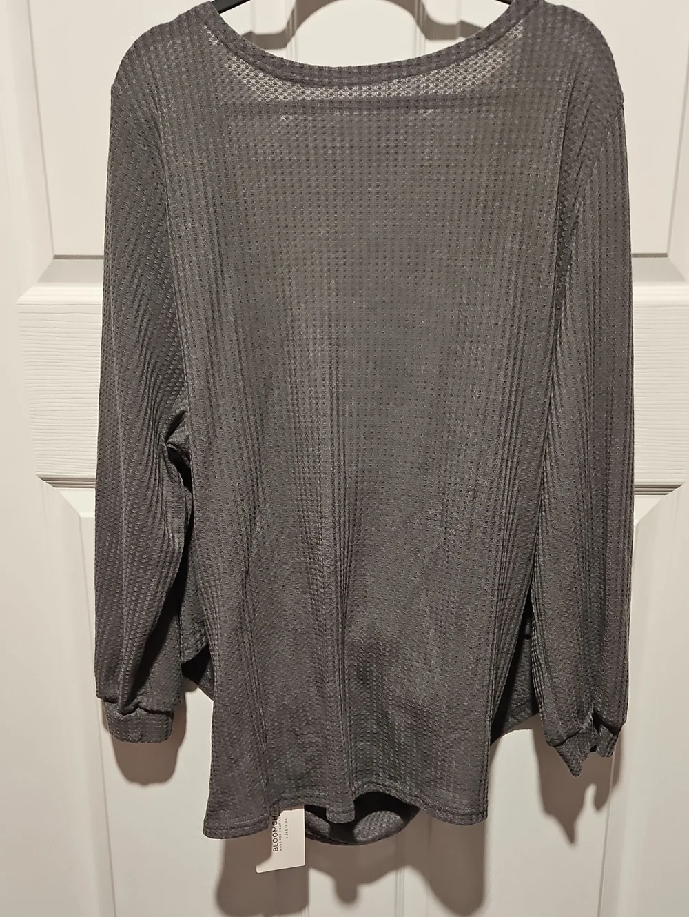 BloomChic Women's Charcoal Waffle Knit Tunic